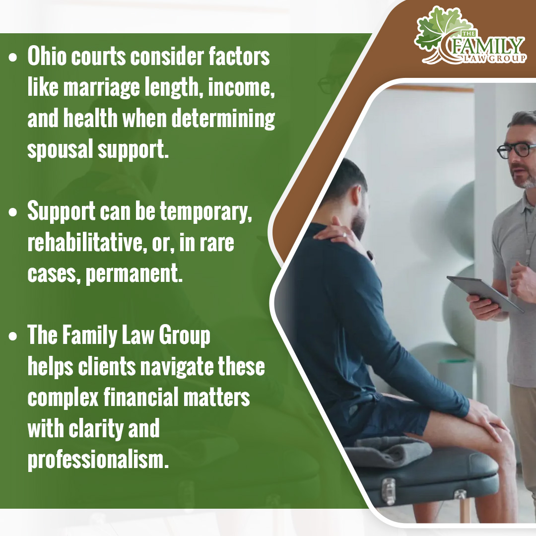 Ohio spousal support factors including marriage length income and health explained by family law attorney